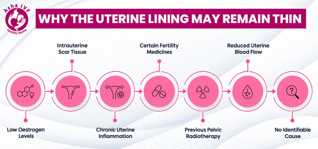 causes of thin endometrial lining
